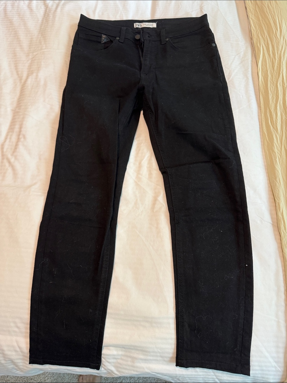 Zara Men Slim Straight Black Jeans